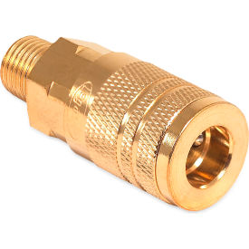 Air Compressor Quick Coupler Socket, 1/4" Industrial Interchange Style, 1/4" MPT view 2