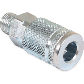 Air Compressor Quick Coupler Socket, 1/4" Automotive Style, 1/4" MPT view 2