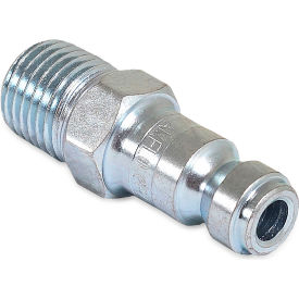 Air Compressor Quick Coupler Plug, 1/4" Automotive Style, 1/4" MPT view 2