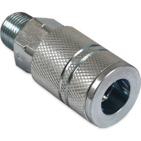 Air Compressor Quick Coupler Socket, 3/8" Industrial Interchange Style, 3/8" MPT view 2
