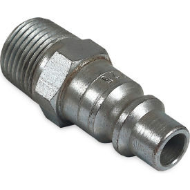 Air Compressor Quick Coupler Plug, 3/8" Industrial Interchange Style, 3/8" MPT view 2