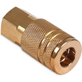 Air Compressor Quick Coupler Socket, 1/4" Industrial Interchange Style, 3/8" FPT view 2