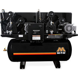 Mi-T-M® M Two Stage Duplex Horizontal Air Compressor 10 HP 120 Gal. Cap. 175 PSI 1PH 230V 