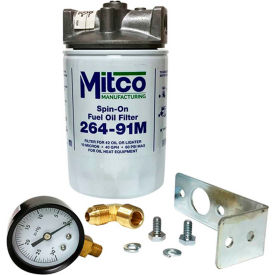 Spin-On Oil Filter, Complete W/Top, Mounting Bracket & Gauge view 2