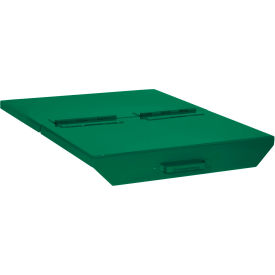 Wright® Hinged Lid For 1 Cu. Yd. Global Industrial Self Dumping Hopper Dark Green 