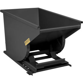 Global Industrial Medium Duty Steel Self Dumping Forklift Hopper 1 Cu. Yd 4000 Lbs Blk 