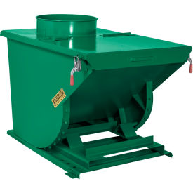 Wright® Light Duty Steel Dust Collection Hopper 1 Cu. Yd. 4000 lb. Capacity Rain Forest 