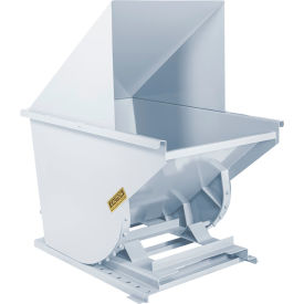 Wright® Light Duty Steel Hooded Self Dumping Hopper 1 Cu. Yd. 4000 lb. Capacity White 