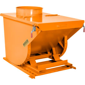 Wright® Medium Duty Steel Dust Collection Hopper 1 Cu. Yd. 5000 lb. Capacity Orange 