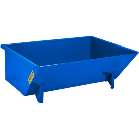 Global Industrial Low-Profile Steel Self Dumping Forklift Hopper 1 Cu. Yd 5000 lb.  Bl 