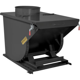 Wright® Heavy Duty Steel Dust Collection Hopper 1 Cu. Yd. 6000 lb. Capacity Black 