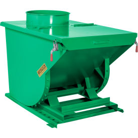 Wright® Heavy Duty Steel Dust Collection Hopper 1 Cu. Yd. 6000 lb. Capacity Green 