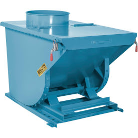 Wright® Heavy Duty Steel Dust Collection Hopper 1 Cu. Yd. 6000 lb. Capacity Polymer Blue 