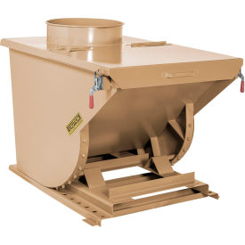 Wright® Heavy Duty Steel Dust Collection Hopper 1 Cu. Yd. 6000 lb. Capacity Tan 