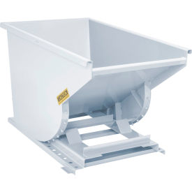 Global Industrial Heavy Duty Steel Self Dumping Forklift Hopper 1 Cu. Yd 7000 Lbs Wht 