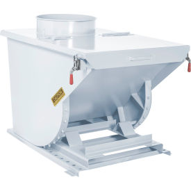 Wright® Heavy Duty Steel Dust Collection Hopper 1 Cu. Yd. 6000 lb. Capacity White 