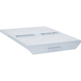 Global Industrial Hinged Lid For 1-1/2 Cu. Yd. Global Industrial Self Dumping HopperWht 
