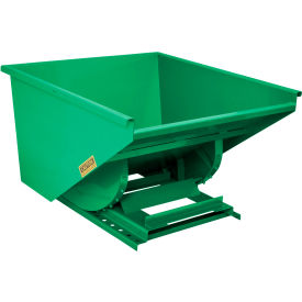 Heavy Duty Steel Self Dumping Forklift Hopper, 1-1/2 Cu. Yd., 7000 lb. Capacity, Green view 2