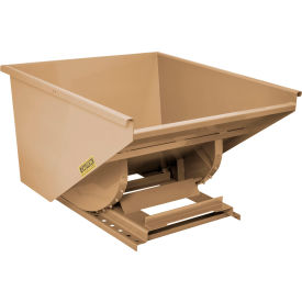 Wright® Heavy Duty Steel Self Dumping Forklift Hopper 1-1/2 Cu. Yd. 7000 lb. Capacity Tan 