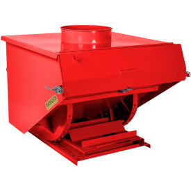 Wright® Medium Duty Steel Dust Collection Hopper 2 Cu. Yd. 6000 lb. Capacity Red 