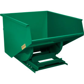 Wright® Heavy Duty Steel Self Dumping Forklift Hopper 2 Cu. Yd. 6000 lb. Capacity Dark Green 