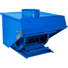Wright® Heavy Duty Steel Dust Collection Hopper 2 Cu. Yd. 7000 lb. Capacity Blue 