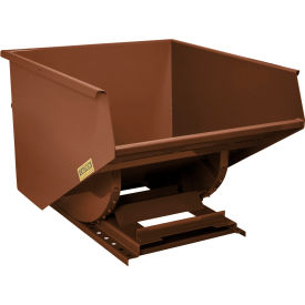 Wright® Heavy Duty Steel Self Dumping Forklift Hopper 2 Cu. Yd. 7000 lb. Capacity Brown 