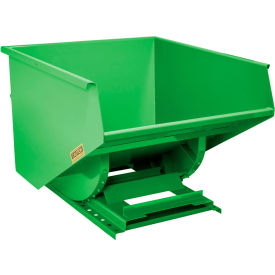 Wright® Heavy Duty Steel Self Dumping Forklift Hopper 2 Cu. Yd. 7000 lb. Cap. Bright Green 