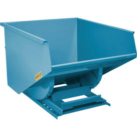 Wright® Heavy Duty Steel Self Dumping Forklift Hopper 2 Cu. Yd. 7000 lb. Capacity Blue 