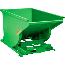 Wright® Self Dumping Forklift Hopper with Bump Release 2 Cu. Yd. 6000 lb. Cap. Bright Green 