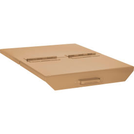 Wright® Hinged Lid For 1/4 Cu. Yd. Global Industrial Self Dumping Hopper Tan 