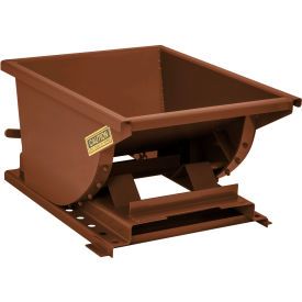 Wright® Heavy Duty Steel Self Dumping Forklift Hopper 1/4 Cu. Yd. 6000 lb. Capacity Brown 