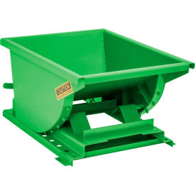 Wright® Heavy Duty Steel Self Dumping Forklift Hopper 1/4 Cu. Yd. 6000 lb. Cap. Bright Green 