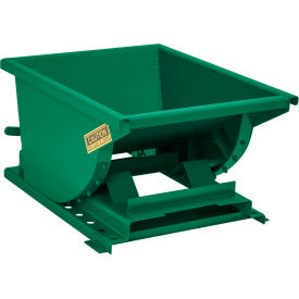 Wright® Heavy Duty Steel Self Dumping Forklift Hopper 1/4 Cu. Yd. 6000 lb. Cap. Dark Green 