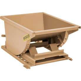 Wright® Heavy Duty Steel Self Dumping Forklift Hopper 1/4 Cu. Yd. 6000 lb. Capacity Tan 
