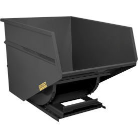 Wright® Medium Duty Steel Self Dumping Forklift Hopper 3 Cu. Yd. 6000 lb. Capacity Black 