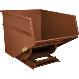Wright® Heavy Duty Steel Self Dumping Forklift Hopper 3 Cu. Yd. 7000 lb. Capacity Brown 