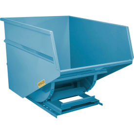 Wright® Heavy Duty Steel Self Dumping Forklift Hopper 3 Cu. Yd. 7000 lb. Capacity Blue 