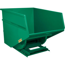 Wright® Heavy Duty Steel Self Dumping Forklift Hopper 3 Cu. Yd. 7000 lb. Capacity Dark Green 