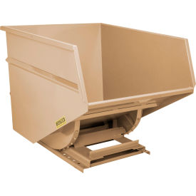 Wright® Heavy Duty Steel Self Dumping Forklift Hopper 3 Cu. Yd. 7000 lb. Capacity Tan 