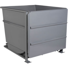 Wright® Steel Front Dump Self Dumping Hopper 3 Cu. Yd. 7000 lb. Capacity Gray 