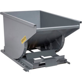 Global Industrial B2369093 Global Industrial™ Steel Self-Dumping Forklift Hopper W/Bump Release, 1/3 Cu Yd, 4000 Lbs, Gray image.