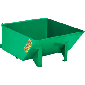 Global Industrial Low-Profile Steel Self Dumping Forklift Hopper 1/3 Cu. Yd 4000 lb.  Grn 