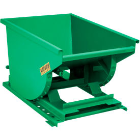 Heavy Duty Steel Self Dumping Forklift Hopper, 1/3 Cu. Yd., 6000 lb. Capacity, Green view 2