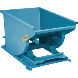 Wright® Heavy Duty Steel Self Dumping Forklift Hopper 1/3 Cu. Yd. 6000 lb. Capacity Blue 