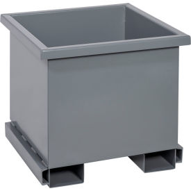 Wright® Stackable Rotating Tote 29-1/2"L x 29-1/2"W x 26-1/2"H 4000 lb. Cap. Gray 