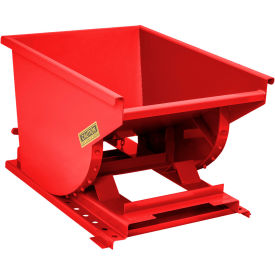 Global Industrial Heavy Duty Steel Self Dumping Forklift Hopper 1/3 Cu. Yd 7000 Lbs Red 