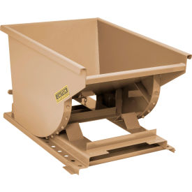 Wright® Heavy Duty Steel Self Dumping Forklift Hopper 1/3 Cu. Yd. 7000 lb. Capacity Tan 