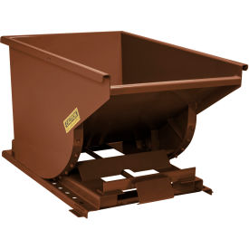 Wright® Steel Self Dumping Forklift Hopper with Bump Release 1/3 Cu. Yd. 6000 lb. Cap. Brown 