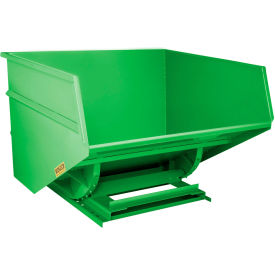 Wright® Heavy Duty Steel Self Dumping Forklift Hopper 4 Cu. Yd. 7000 lb. Cap. Bright Green 
